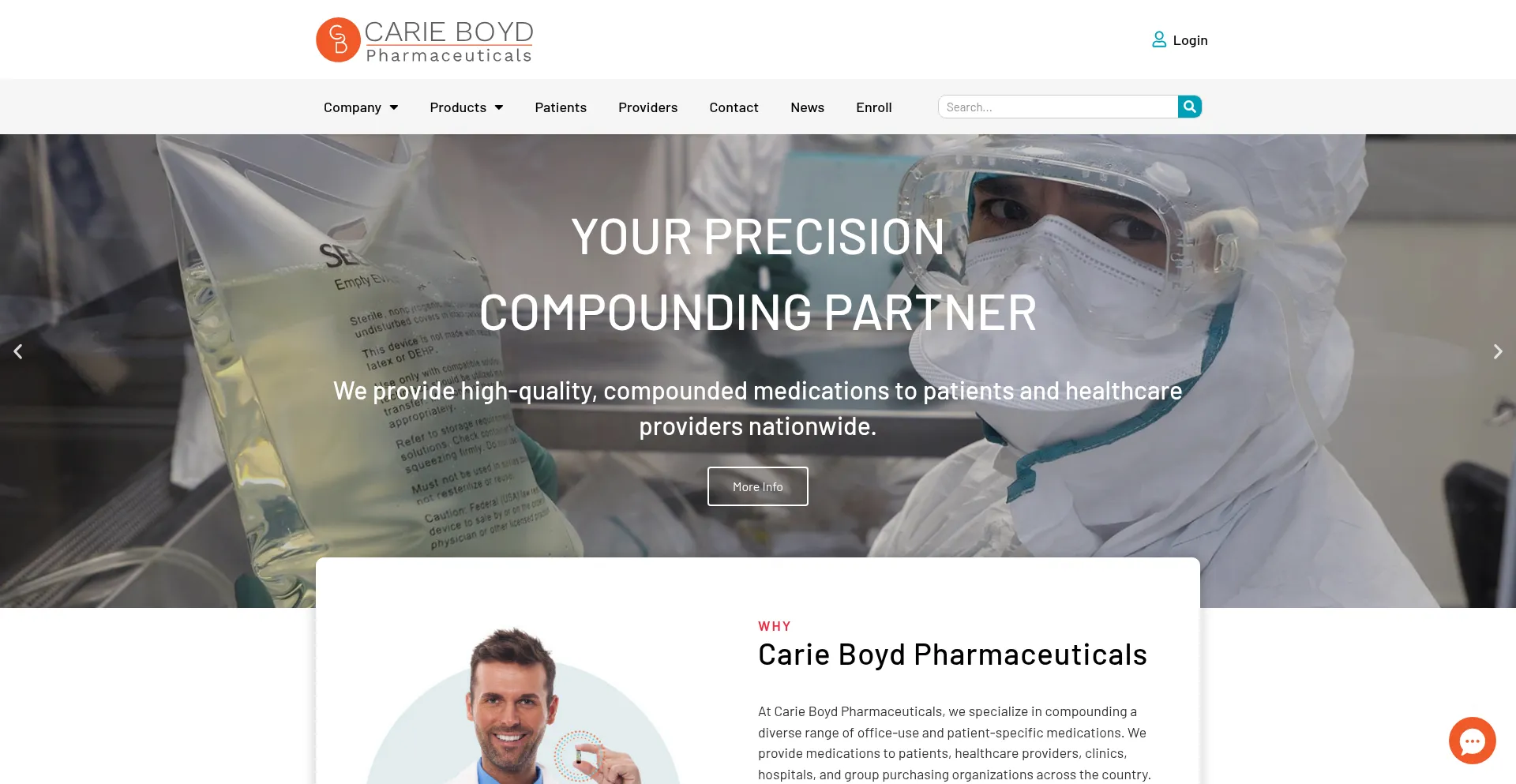 Website screenshot of Carieboyd.com