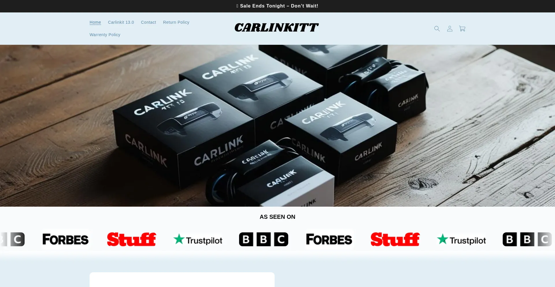 Website screenshot of Carlinkitt.store