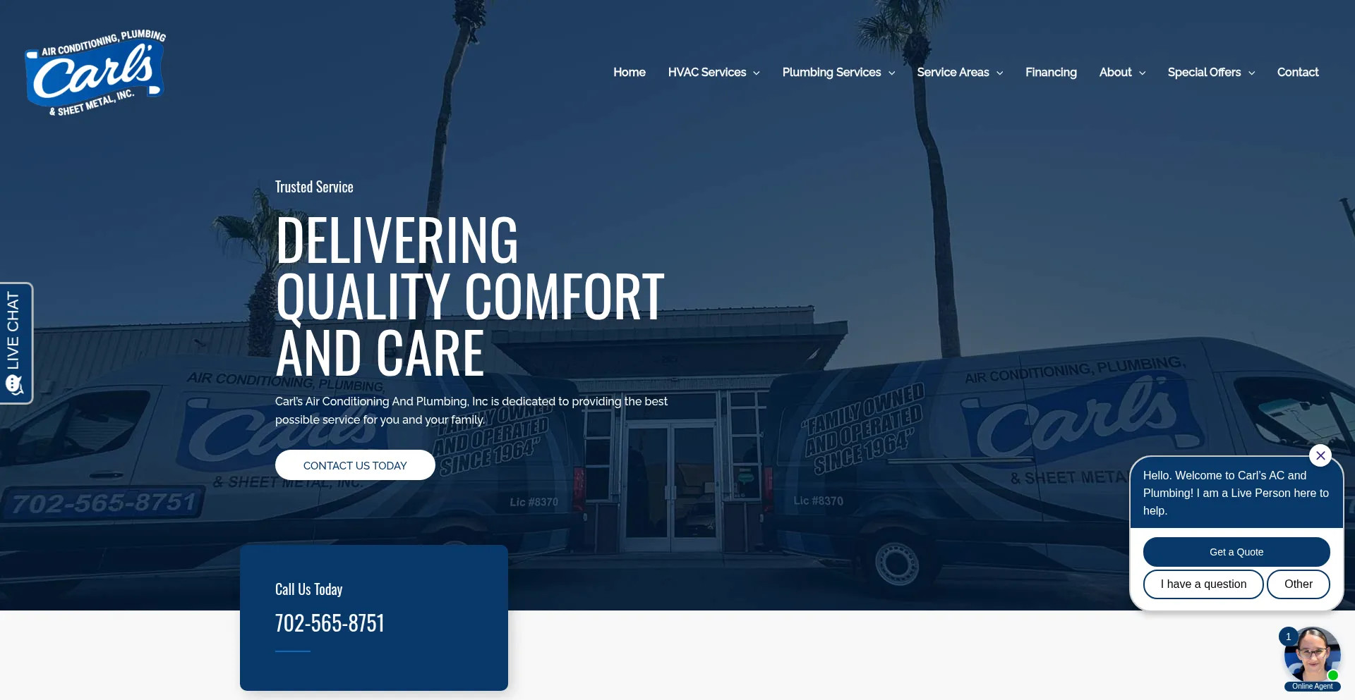 Website screenshot of Carlsair.com