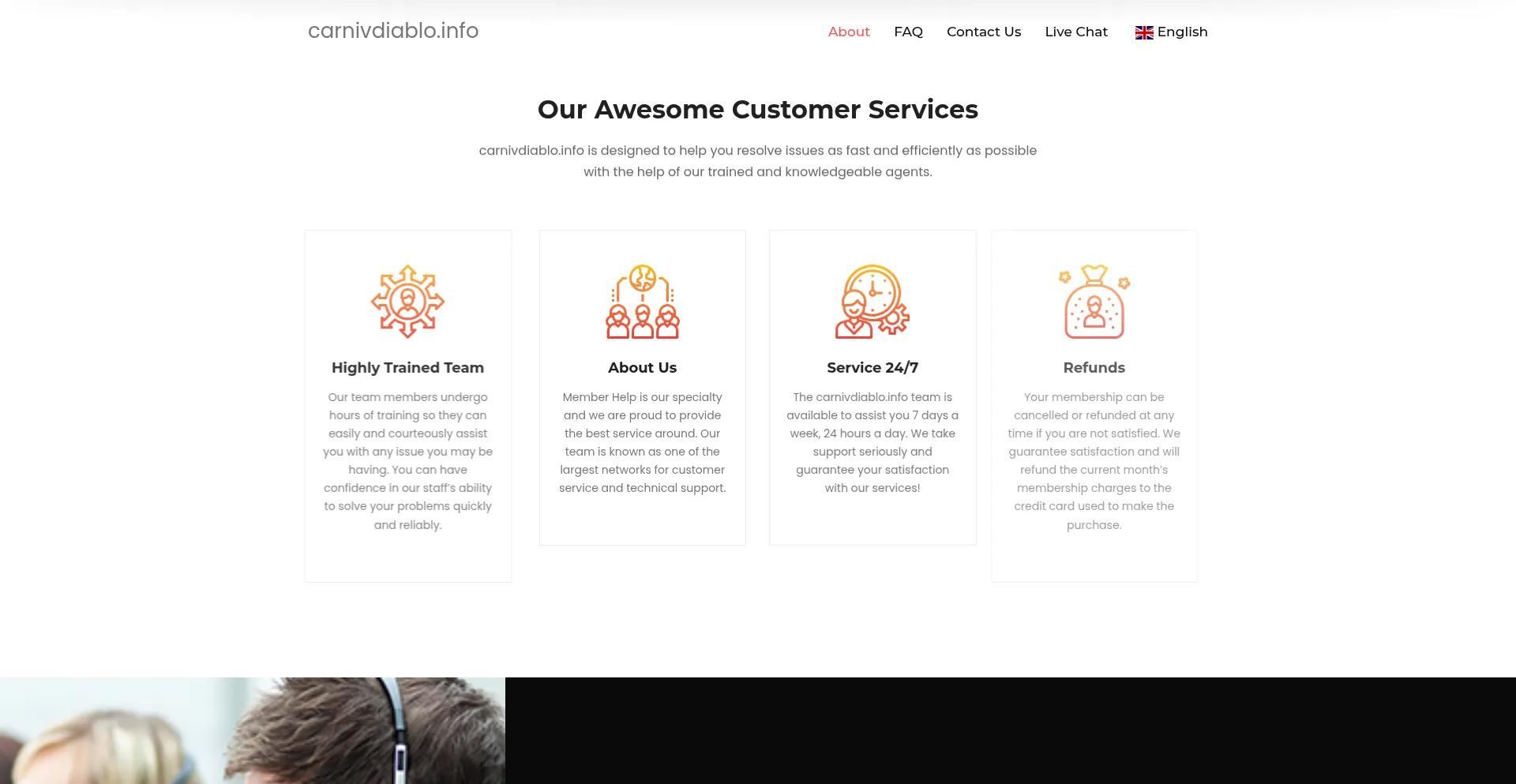 Website screenshot of Carnivdiablo.info