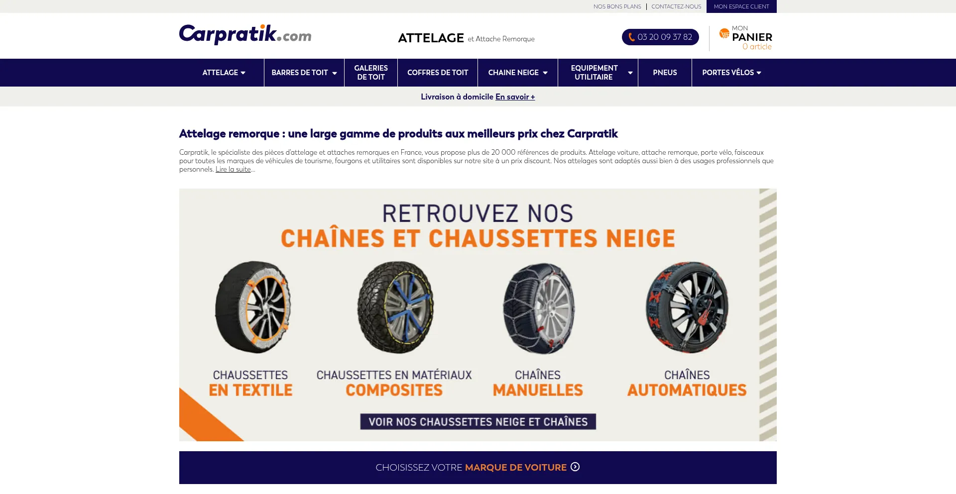 Website screenshot of Carpratik.com