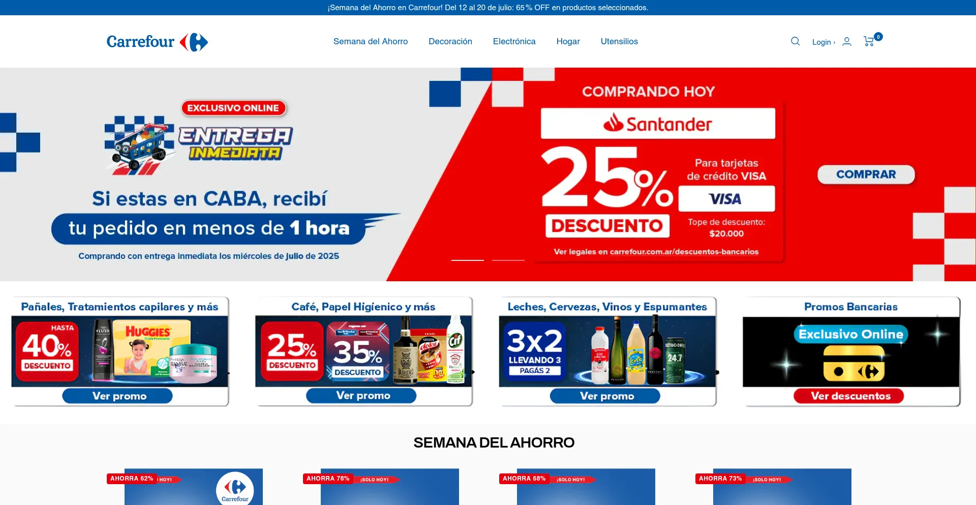 Website screenshot of Carrefour-arg.store