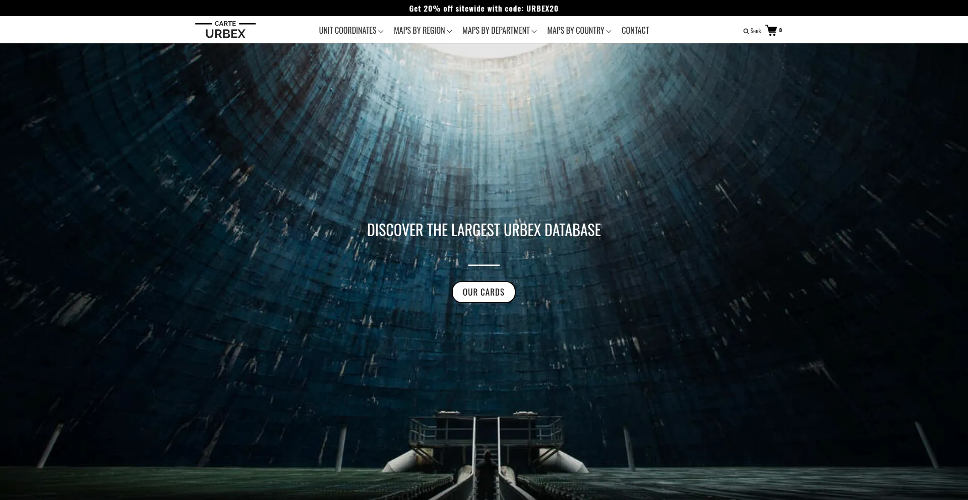 Carte-urbex.com Screenshot