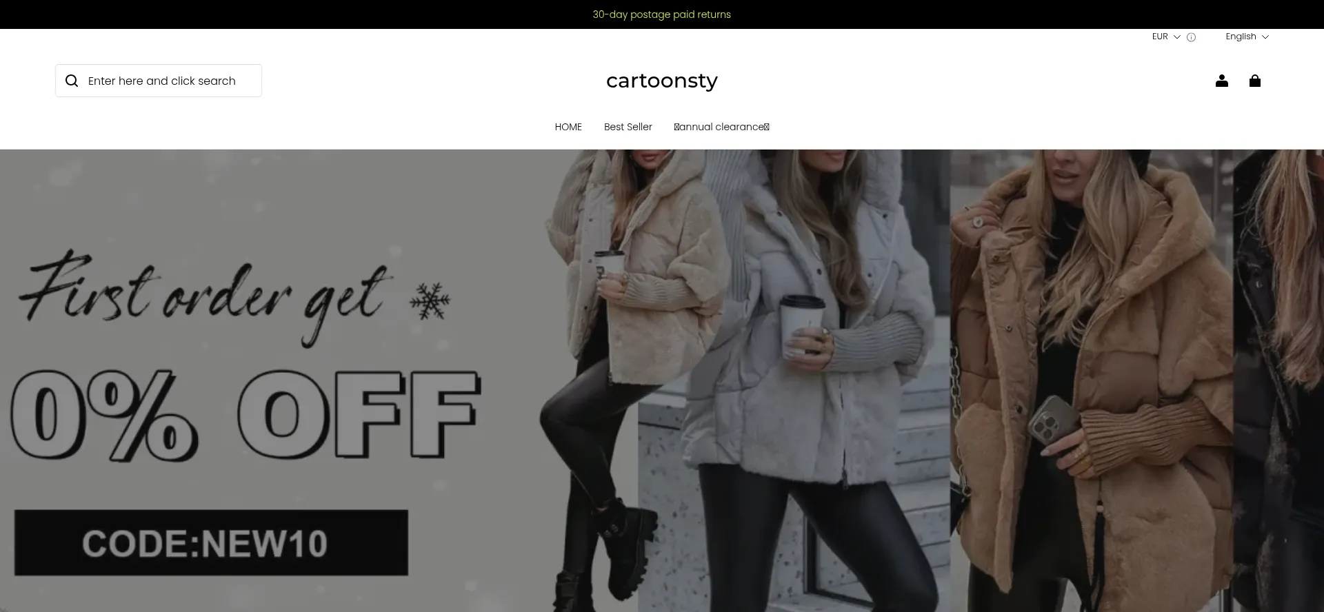 Website screenshot of Cartoonsty.com