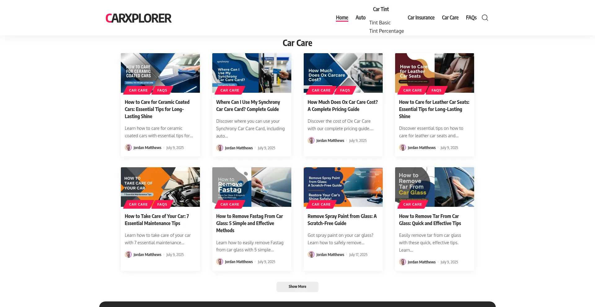 Website screenshot of Carxplorer.com
