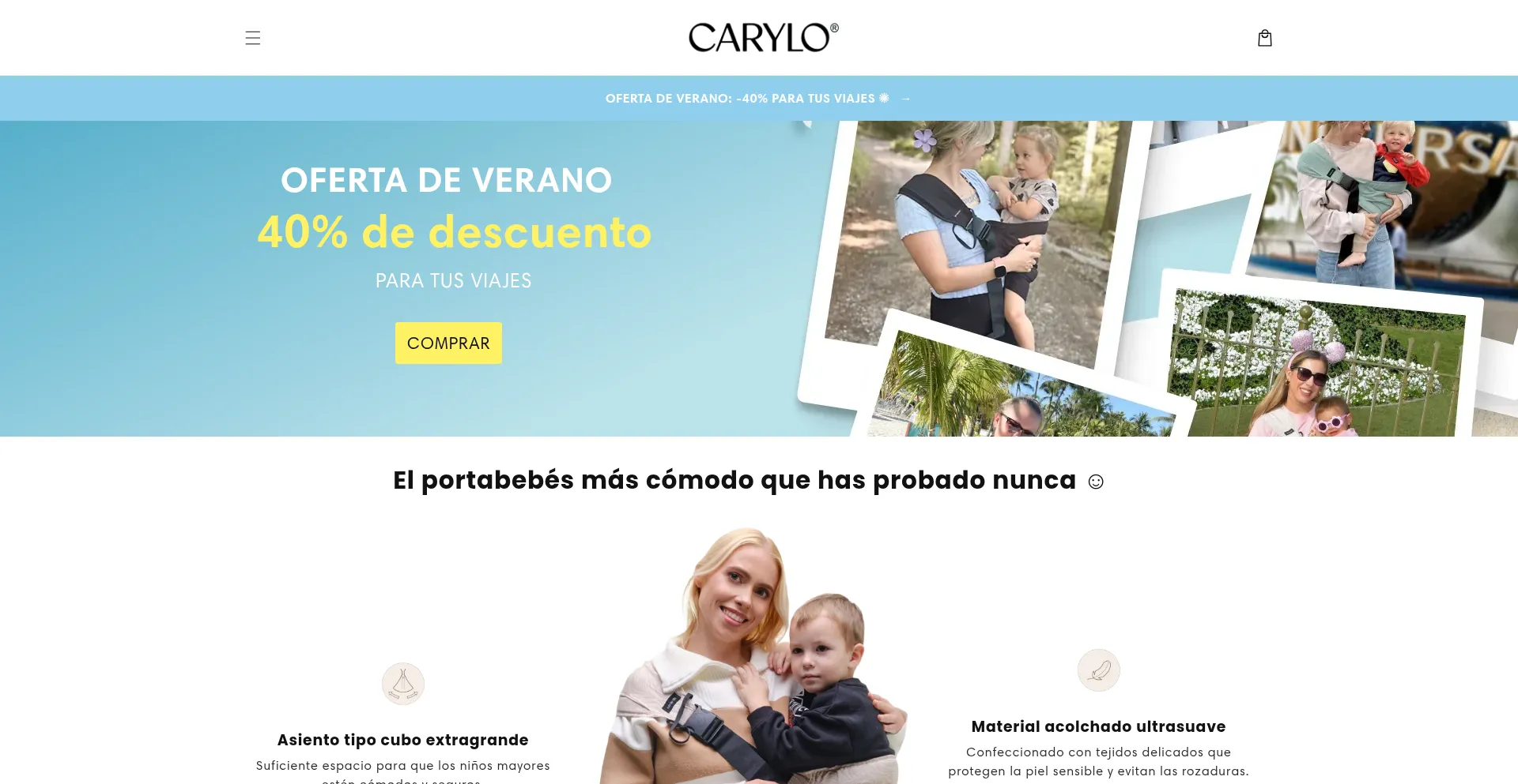Website screenshot of Carylo.com