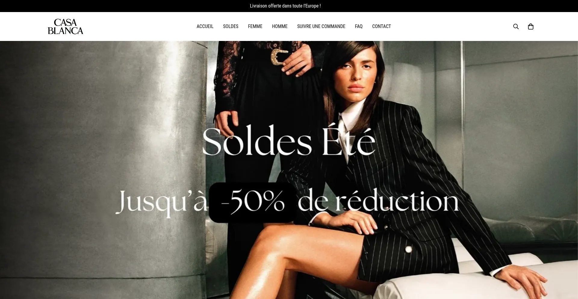 Website screenshot of Casablancaparisofficiel.com