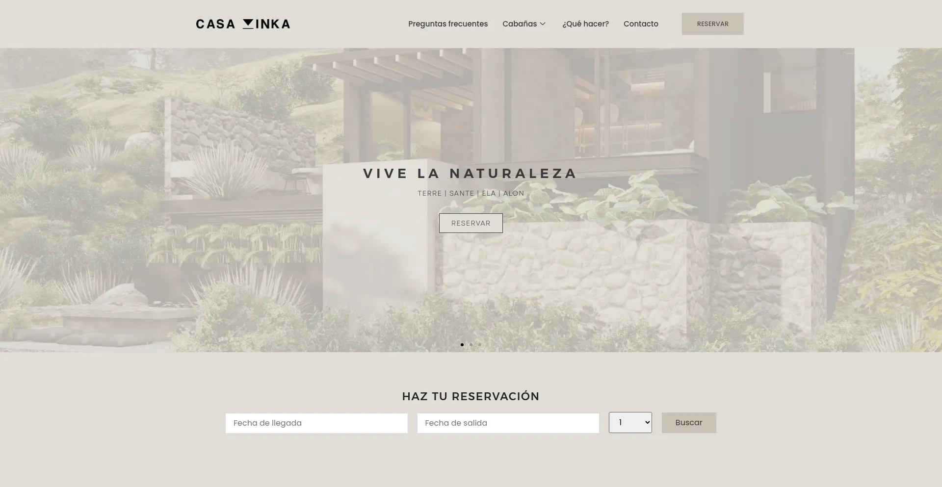 Website screenshot of Casaminka.com