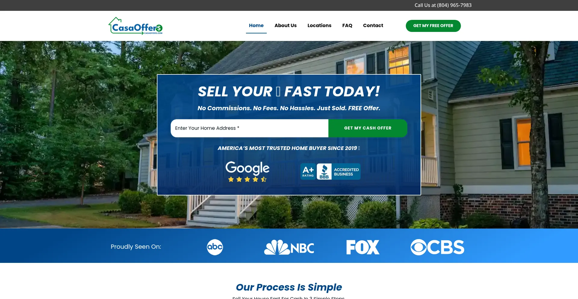 Website screenshot of Casaoffers.com