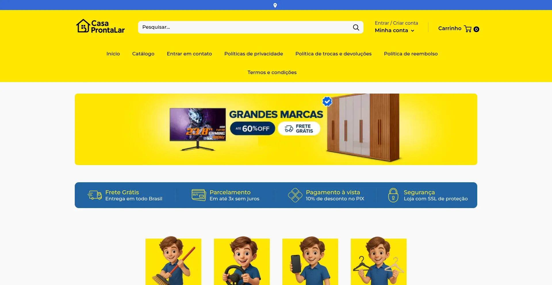 Website screenshot of Casaprontalarshop.com