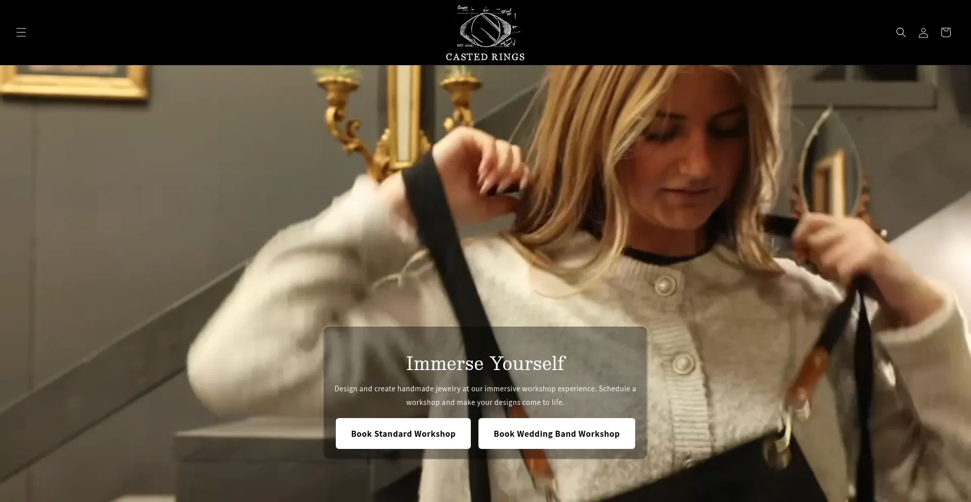 Website screenshot of Castedrings.com