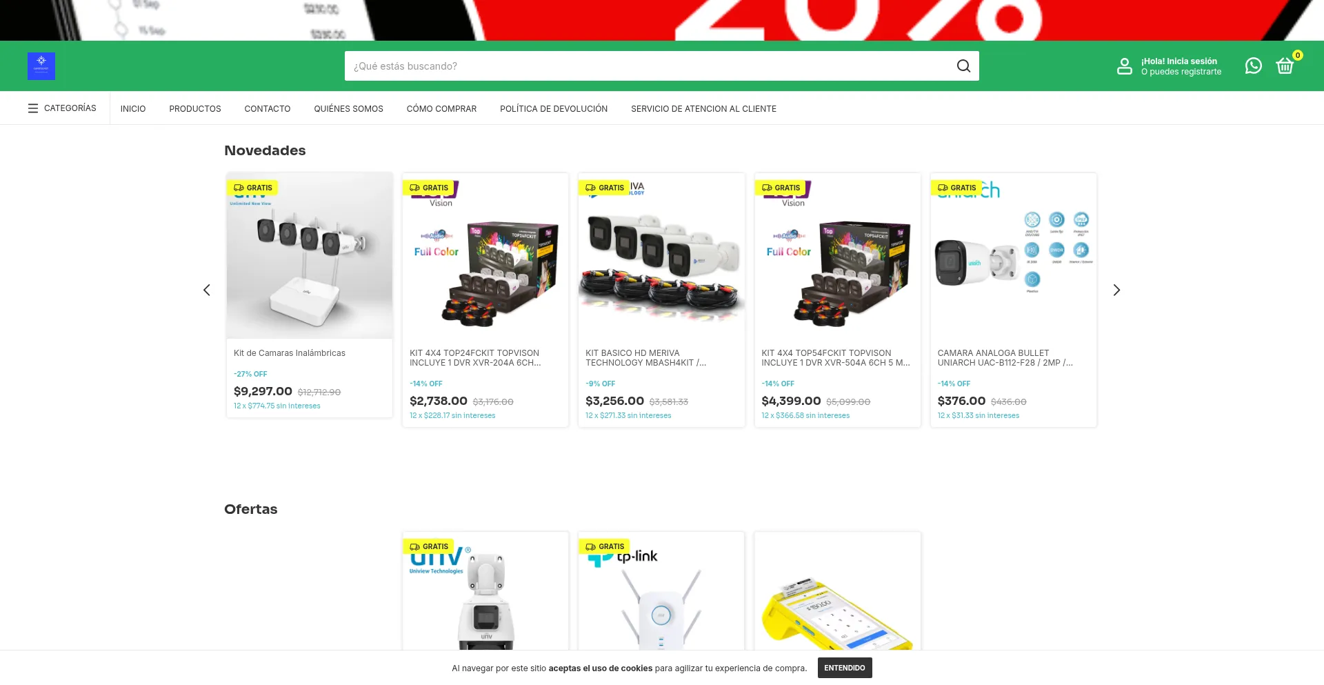Website screenshot of Castelnet.mitiendanube.com