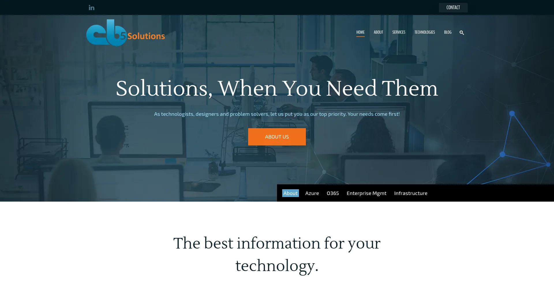 Website screenshot of Cbfive.com