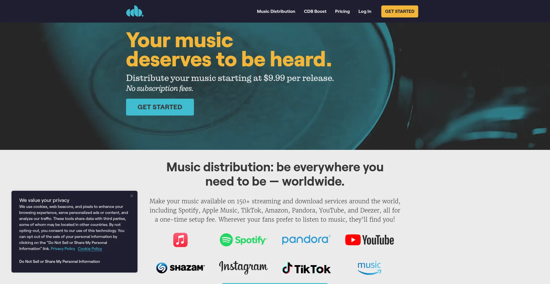 Cdbaby.com Screenshot