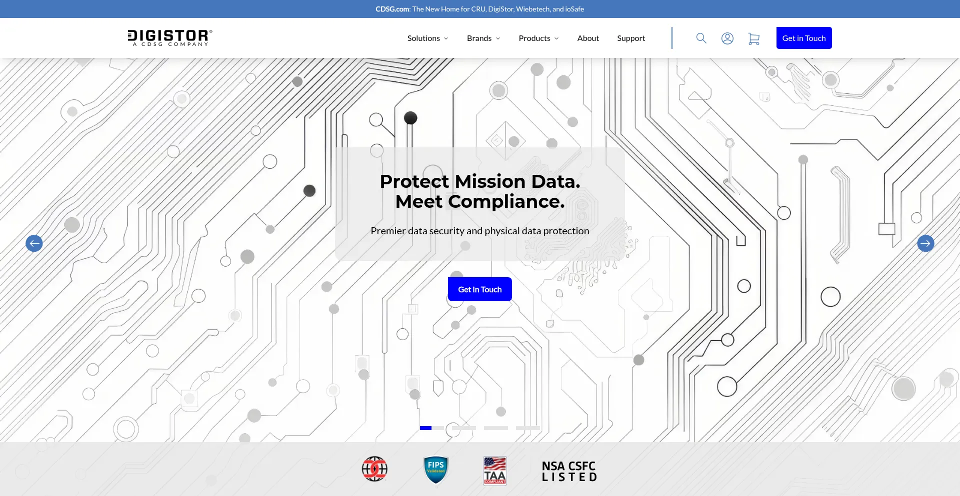 Website screenshot of Cdsg.com