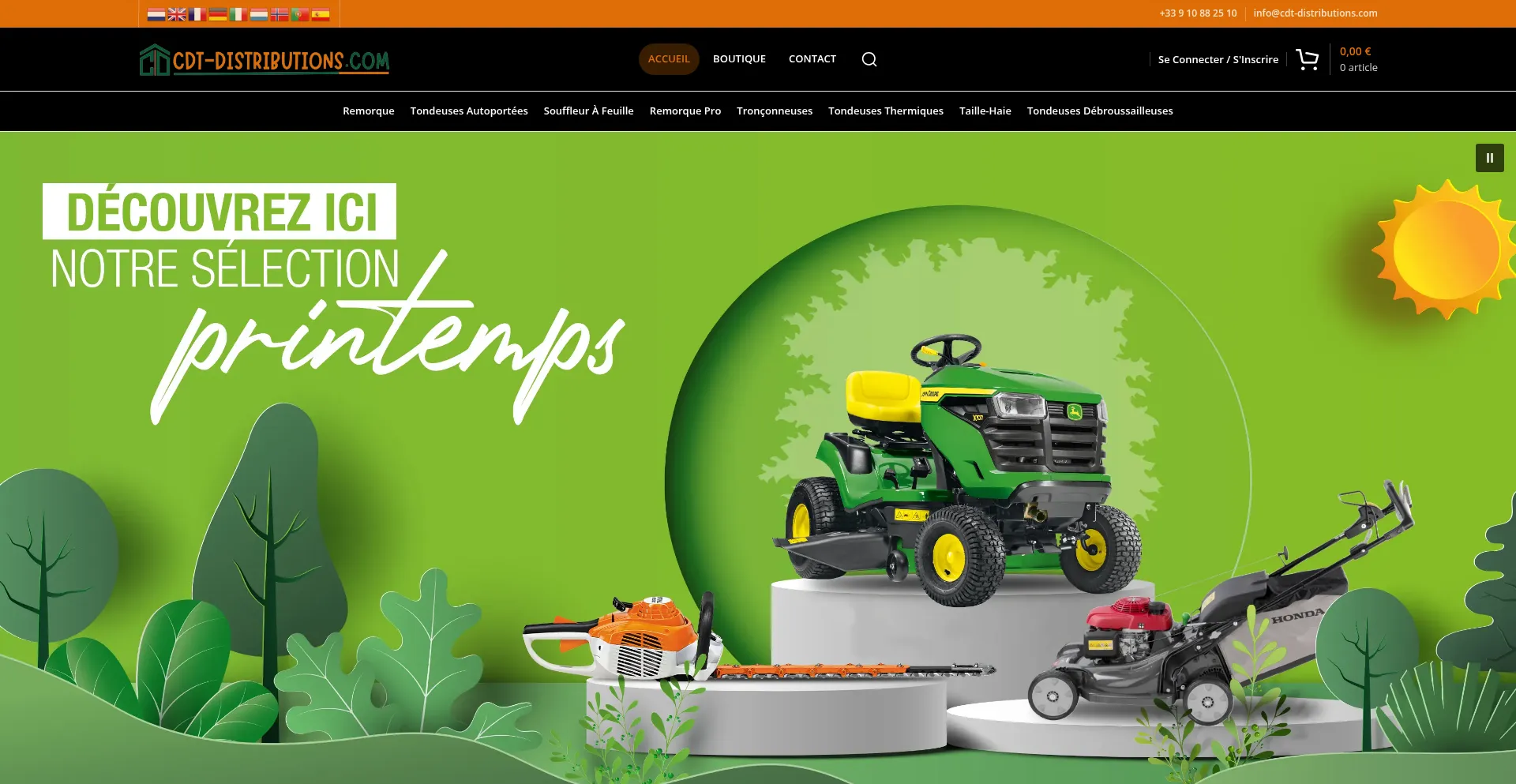 Website screenshot of Cdt-distributions.com