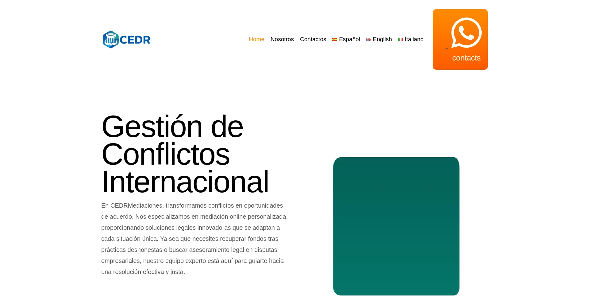 Website screenshot of Cedrmediation.com