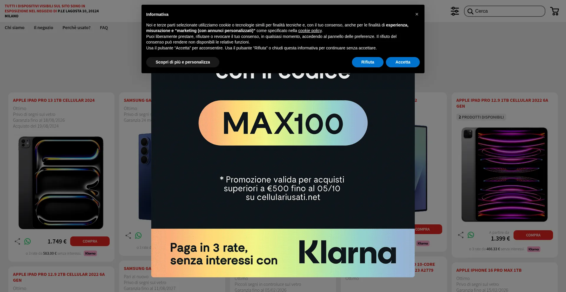 Cellulariusati.net Screenshot