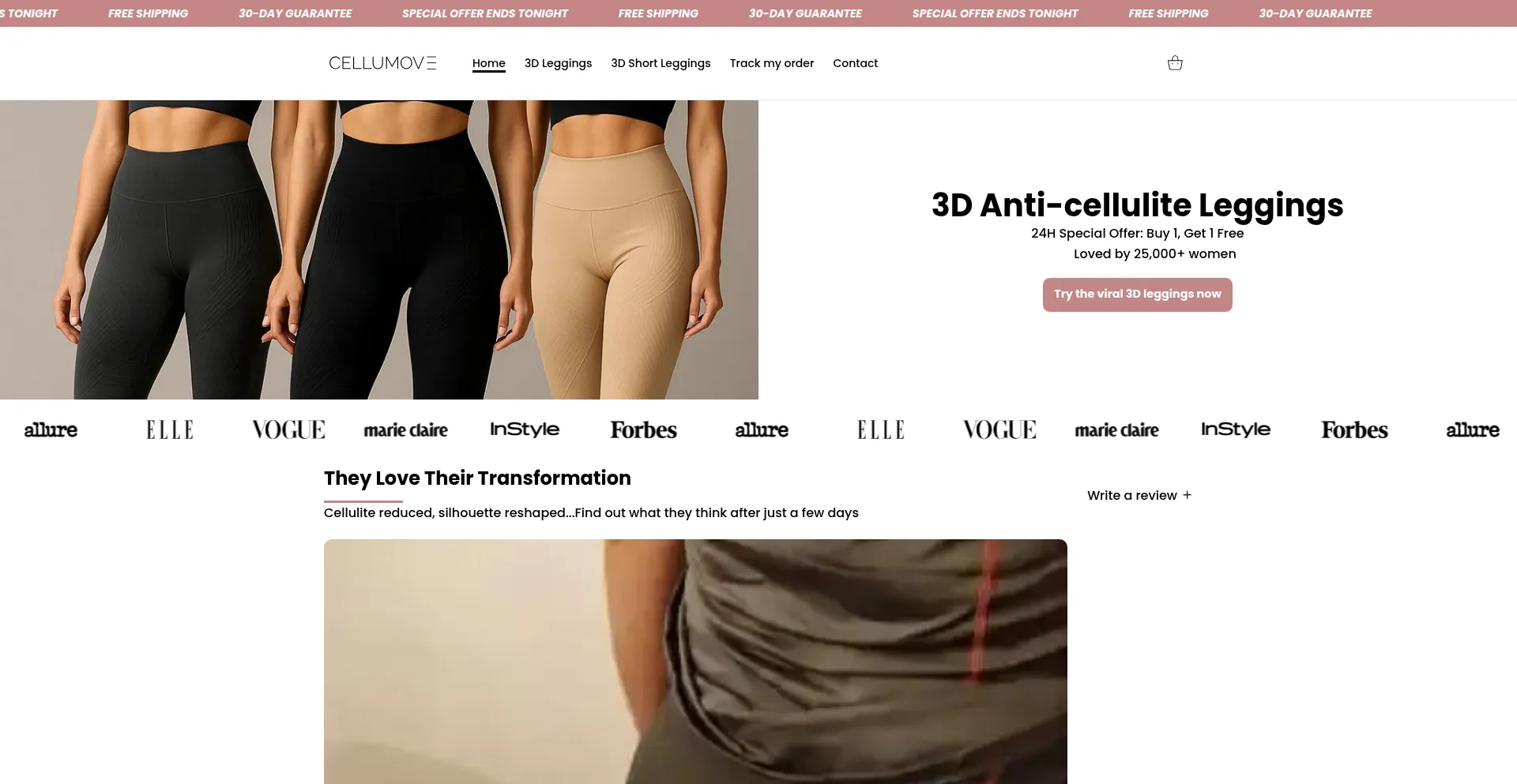 Website screenshot of Cellumove.com