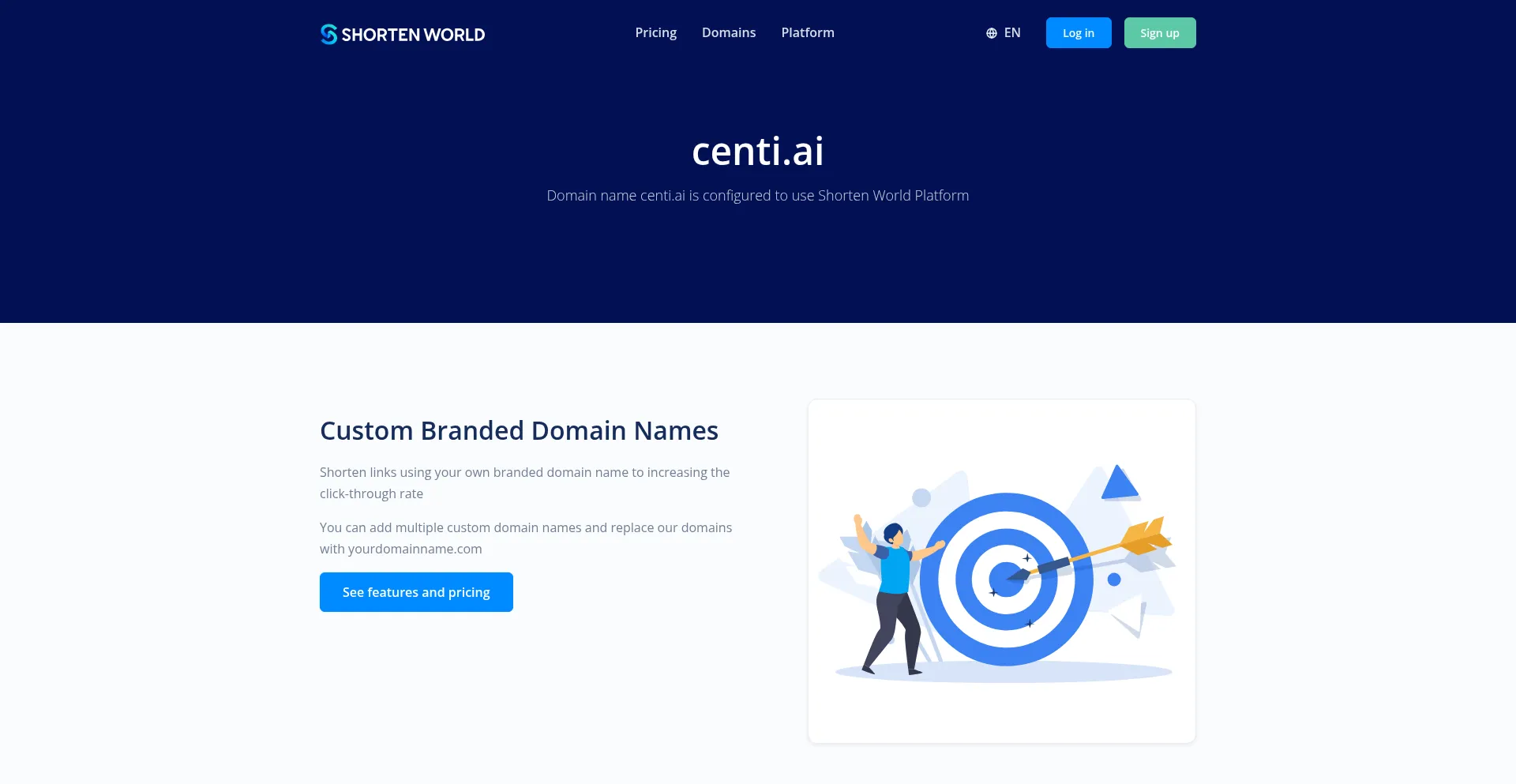 Website screenshot of Centi.ai