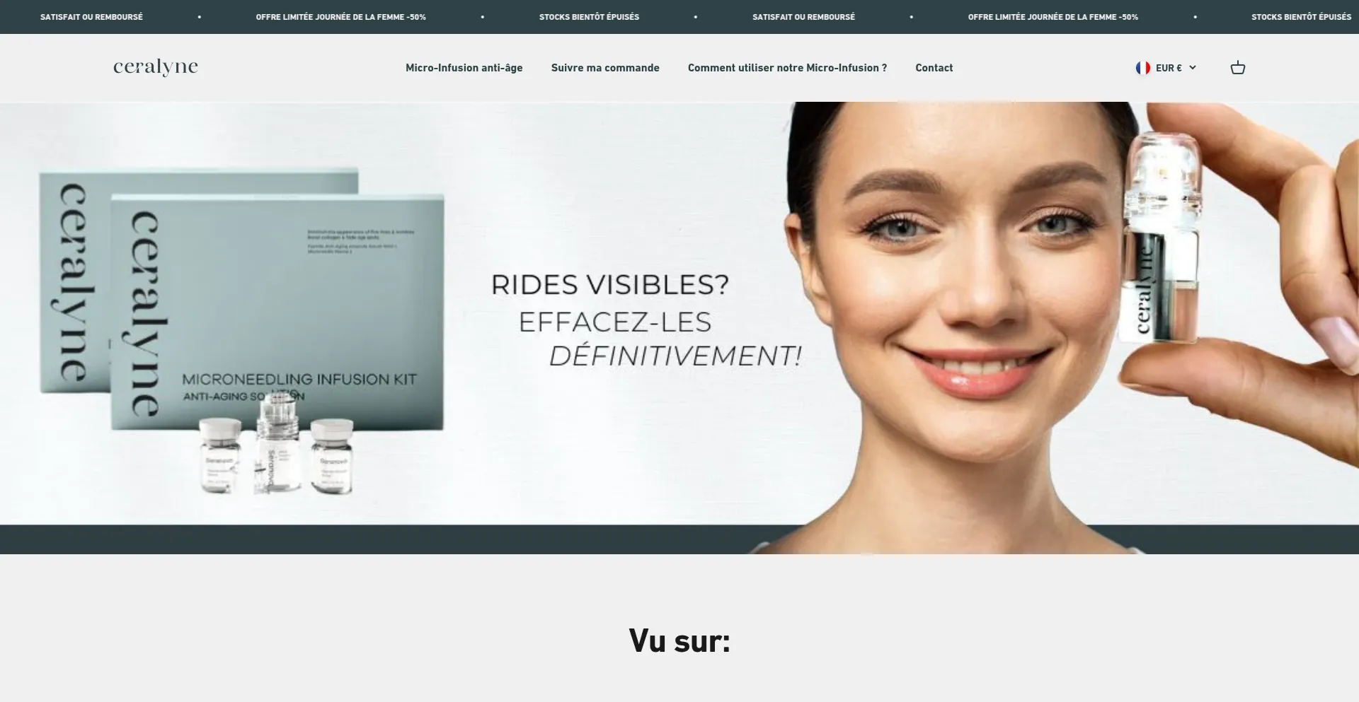 Website screenshot of Ceralyne.fr