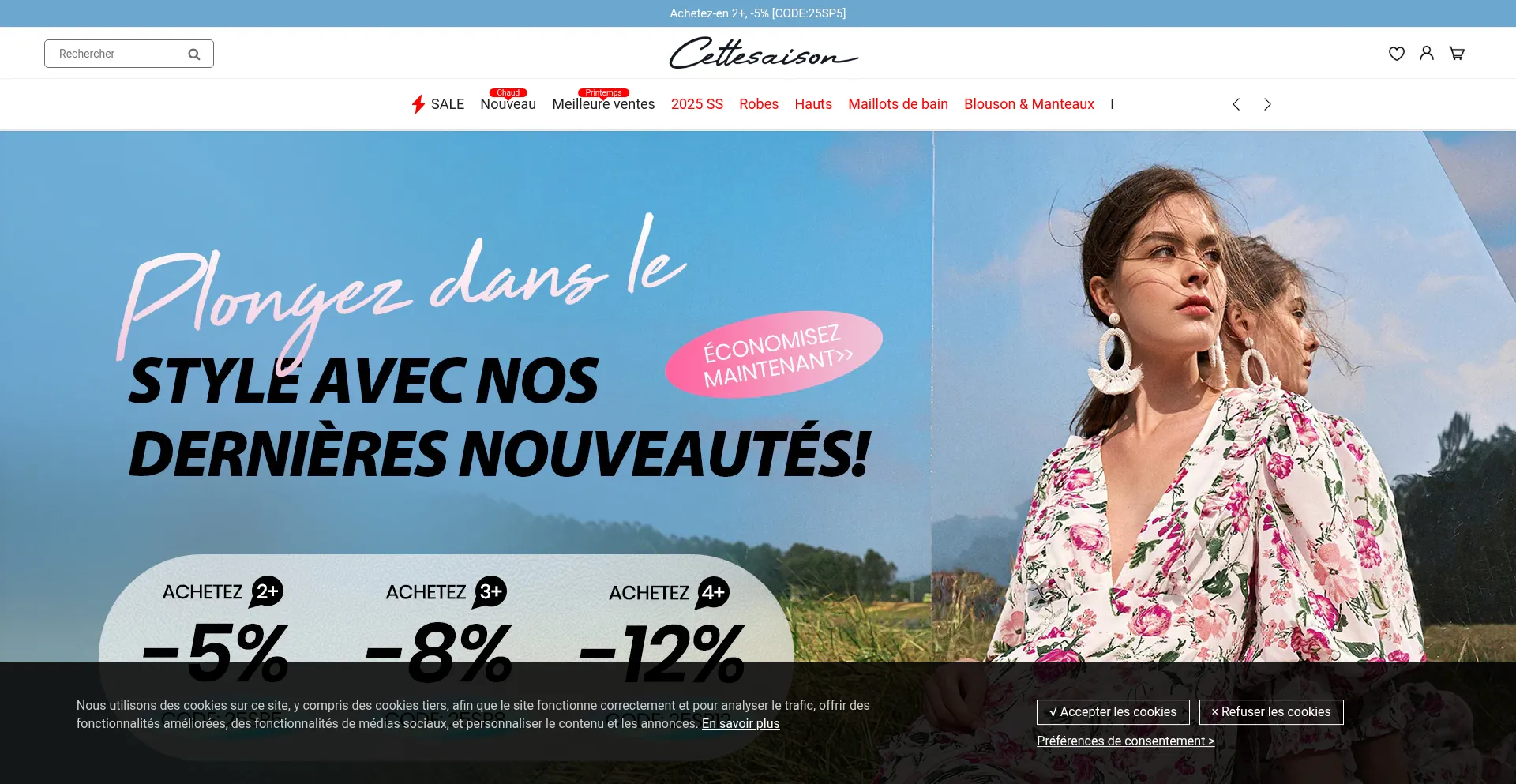 Website screenshot of Cettesaison.fr