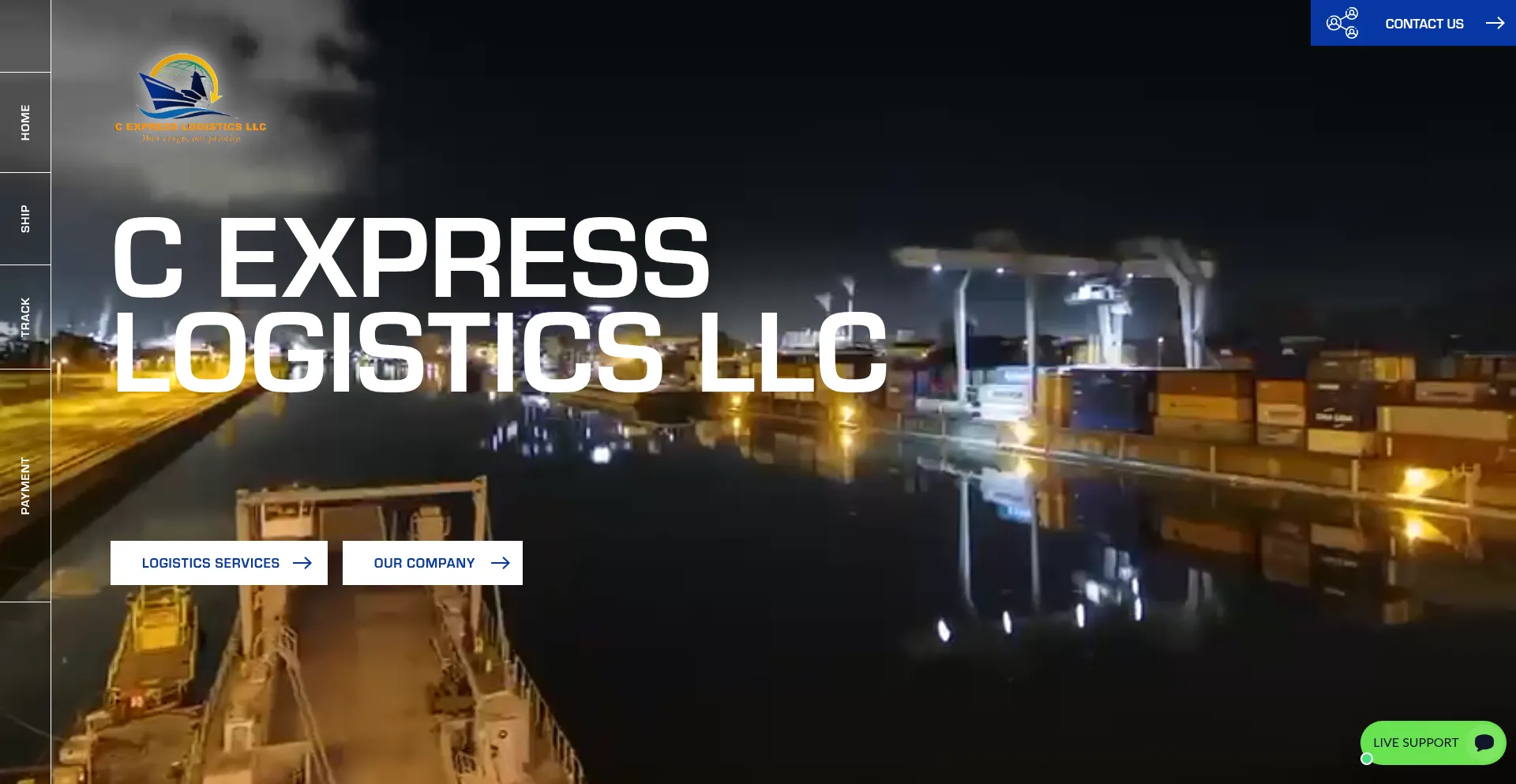 Website screenshot of Cexpresslogisticsllc.com