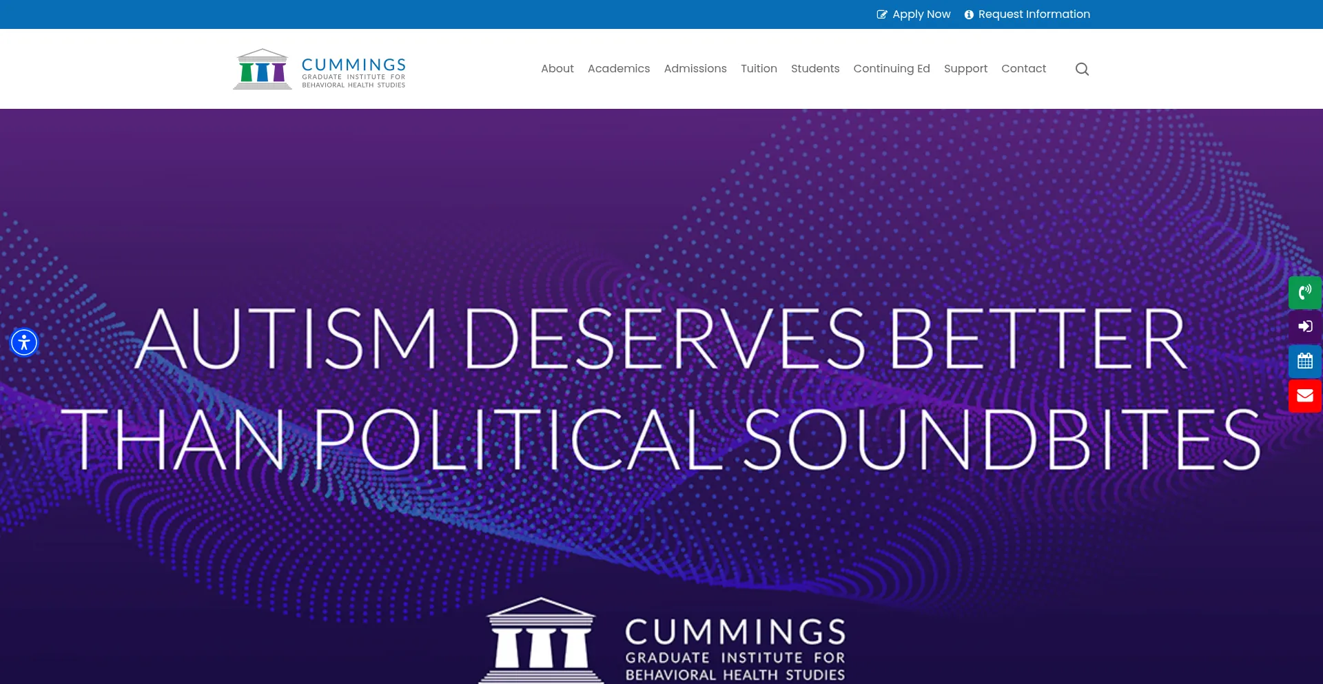 Website screenshot of Cgi.edu