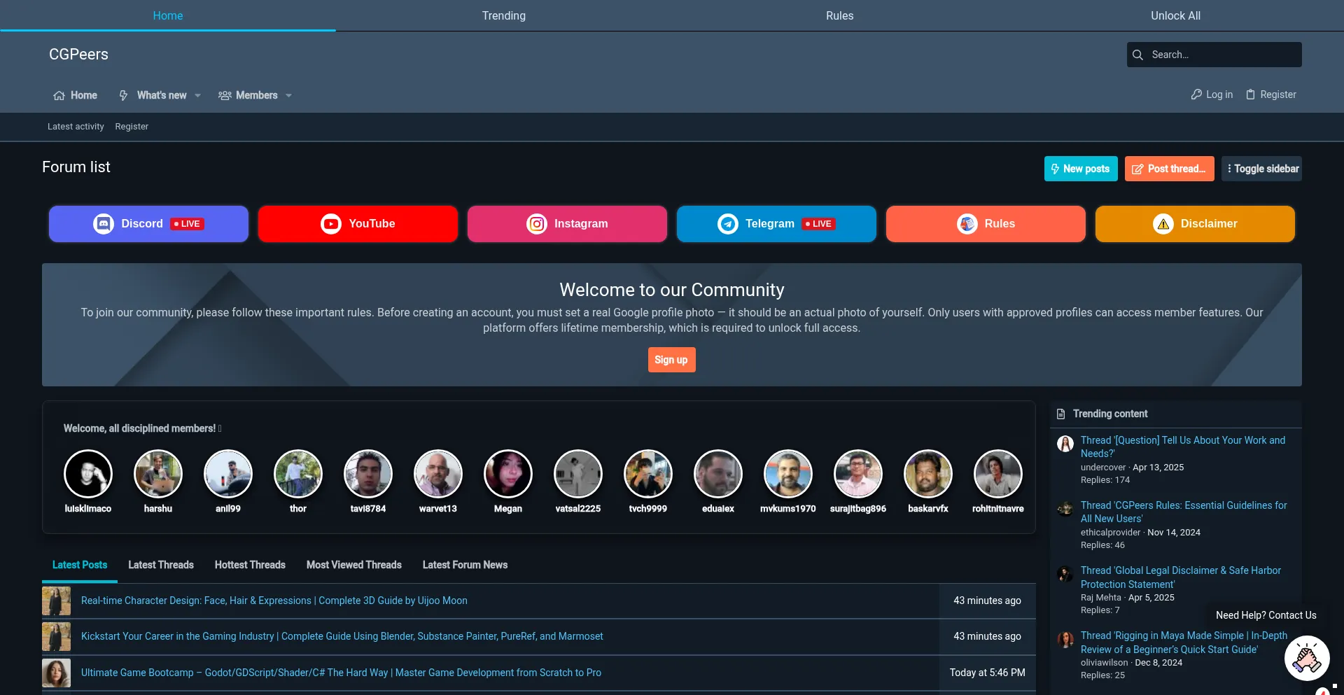 Website screenshot of Cgpeers.in