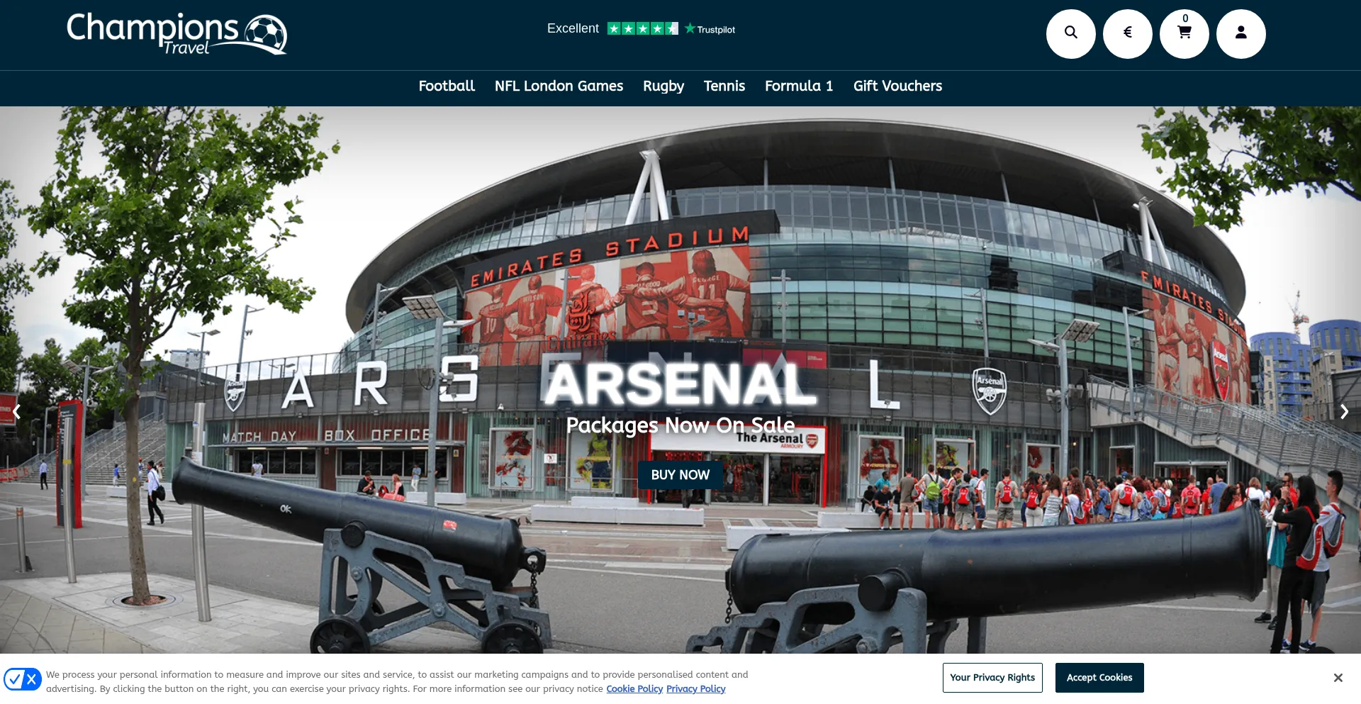 Website screenshot of Champions-travel.com
