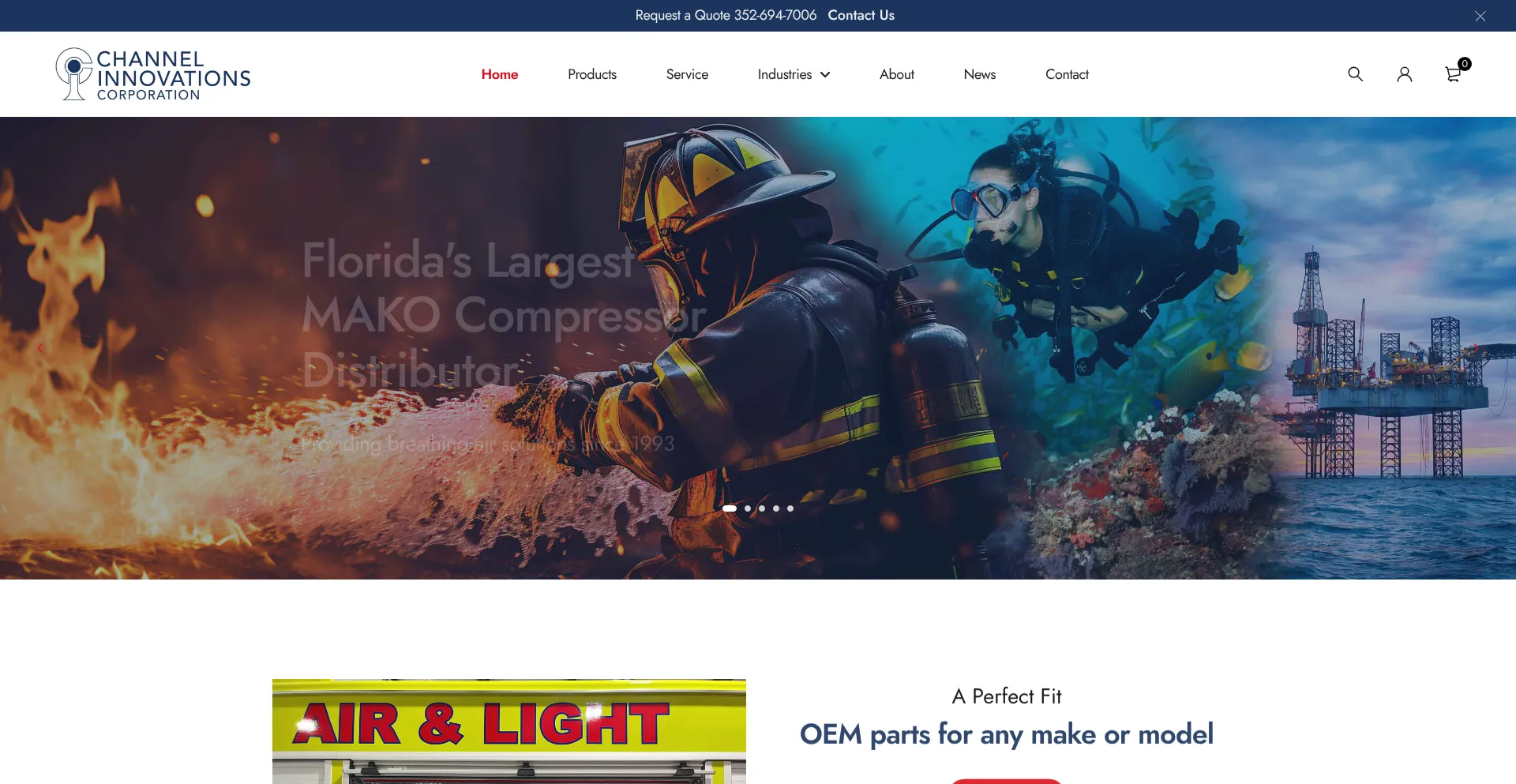 Website screenshot of Channel-innovations.com