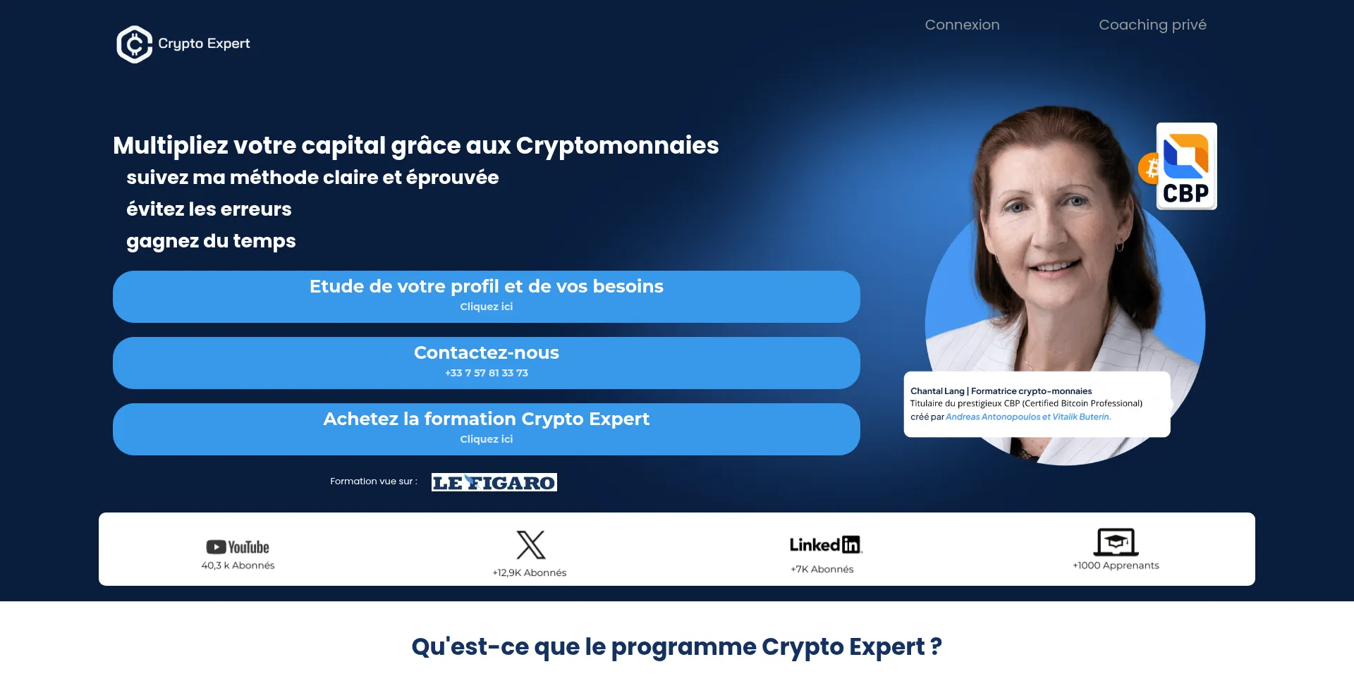 Website screenshot of Chantal-lang.com
