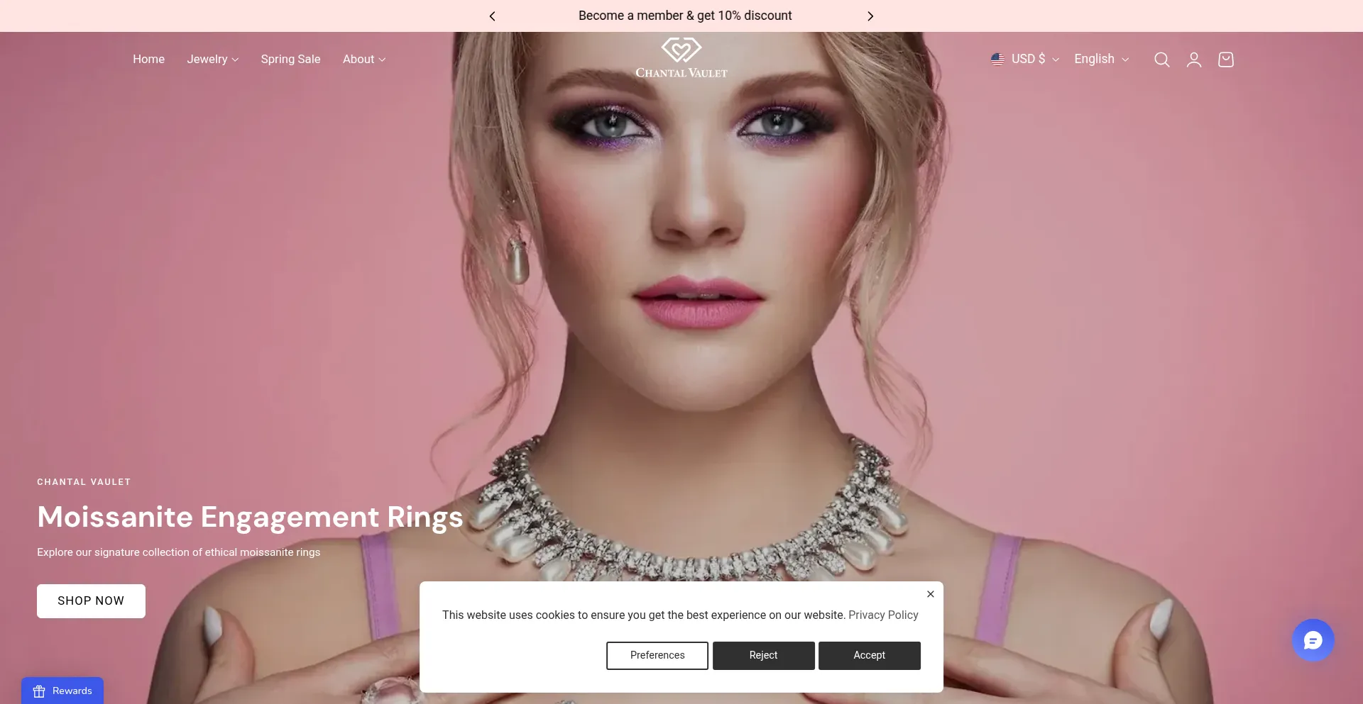 Website screenshot of Chantalvaulet.com