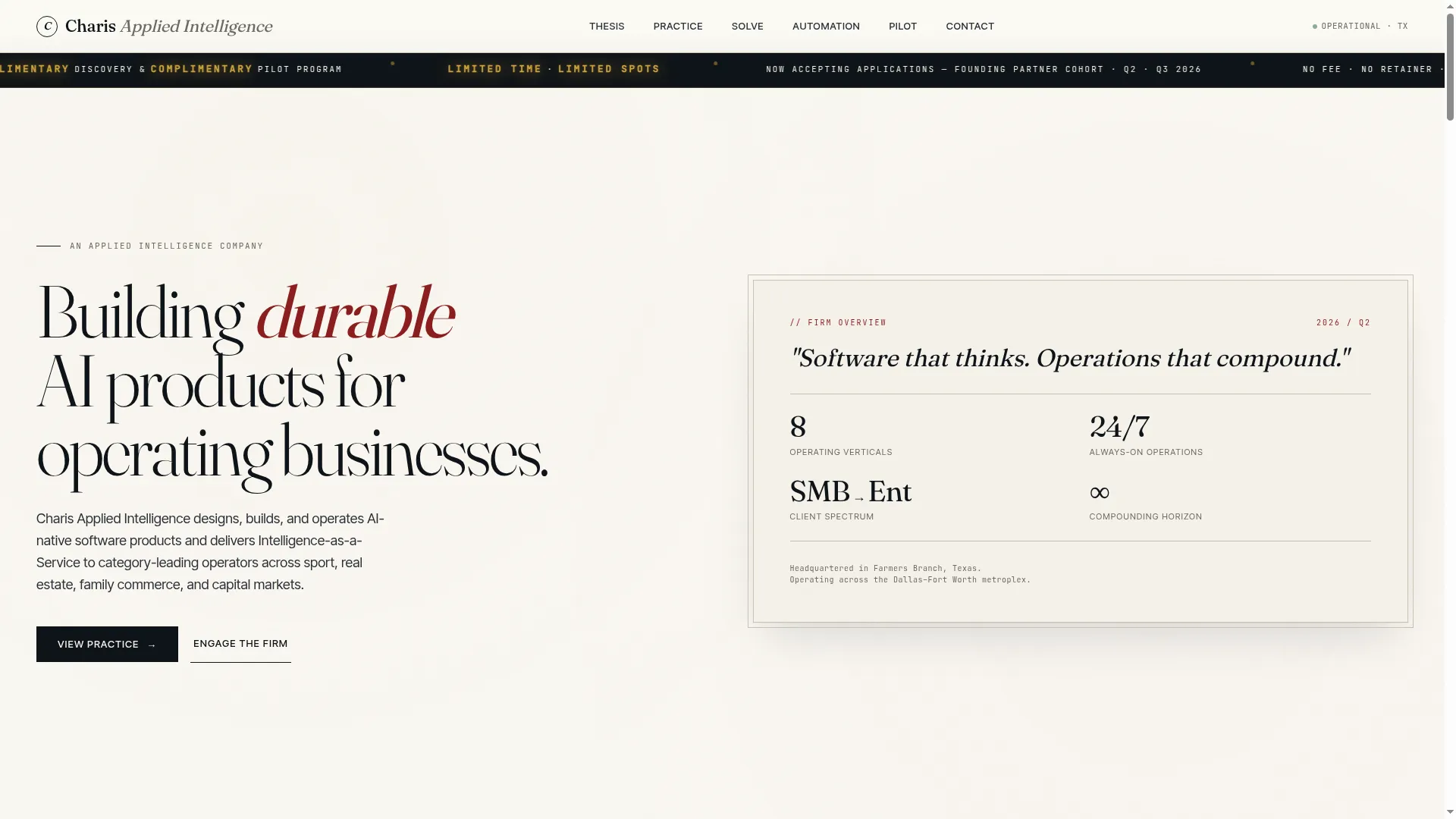 Charisappliedintelligence.com