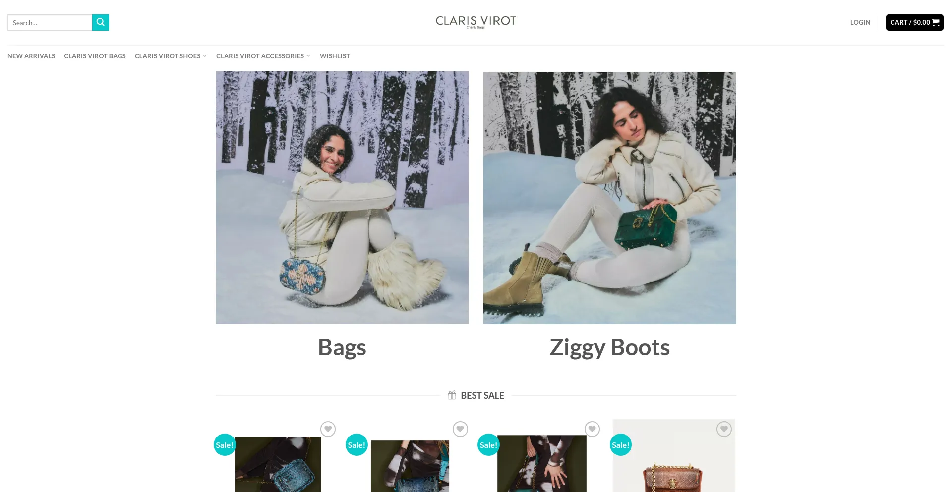 Website screenshot of Charlybags.com