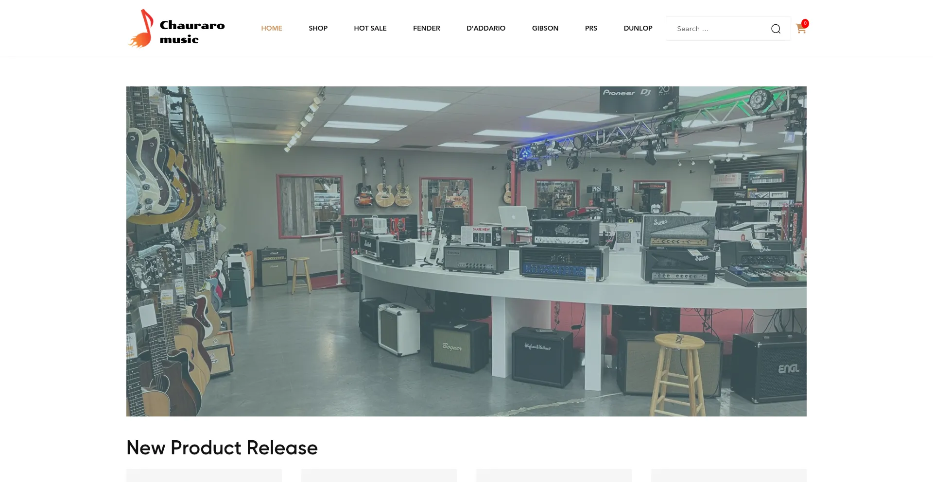 Website screenshot of Chauraromusic.com