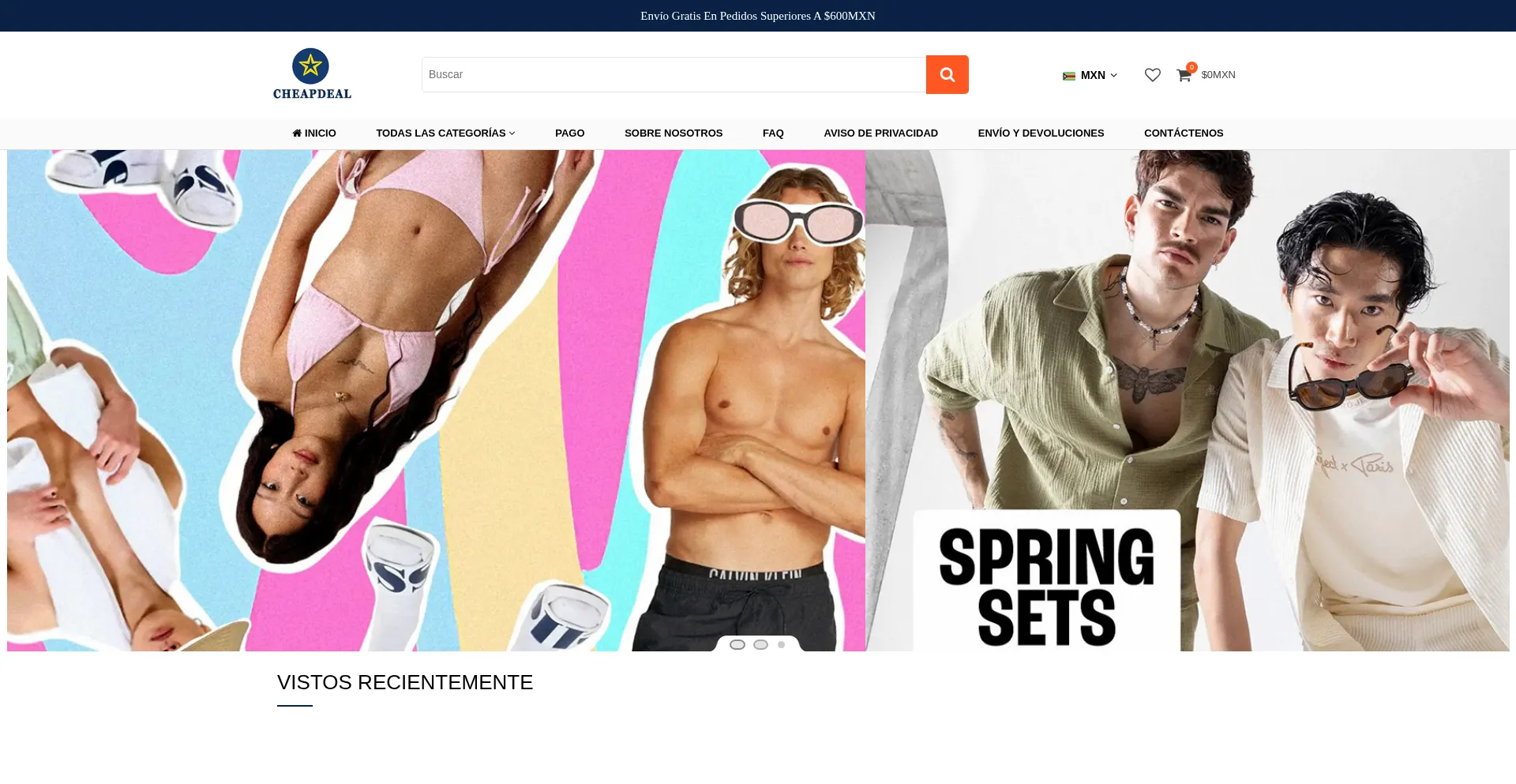 Website screenshot of Cheapdealspot.com