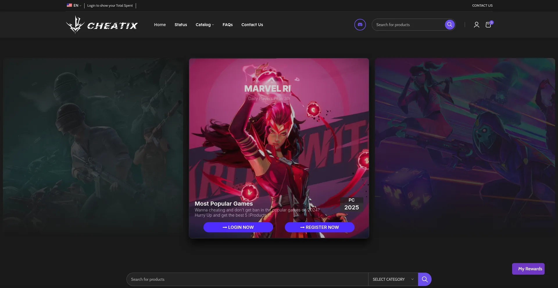 Website screenshot of Cheatix.com