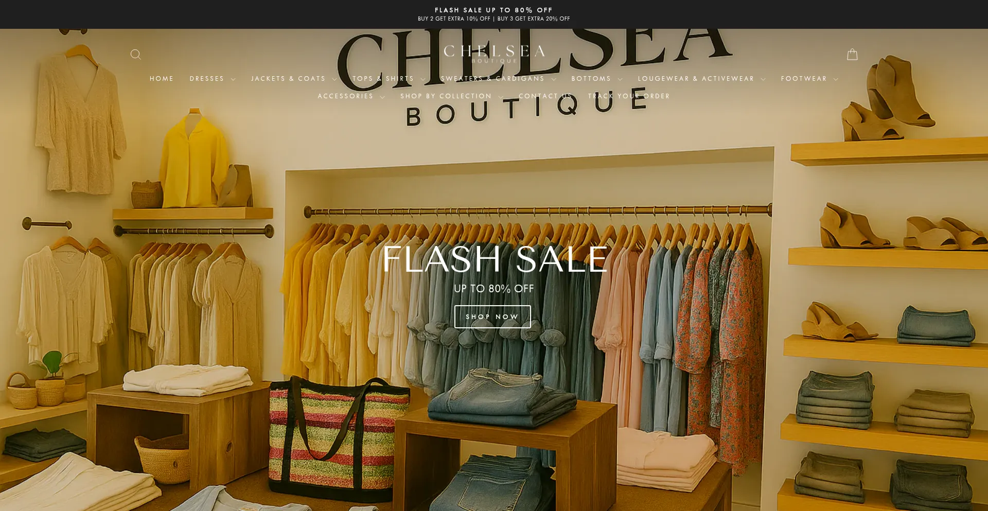 Website screenshot of Chelsea-boutique.co.uk