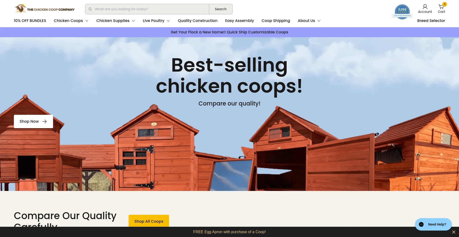 Website screenshot of Chickencoopcompany.com