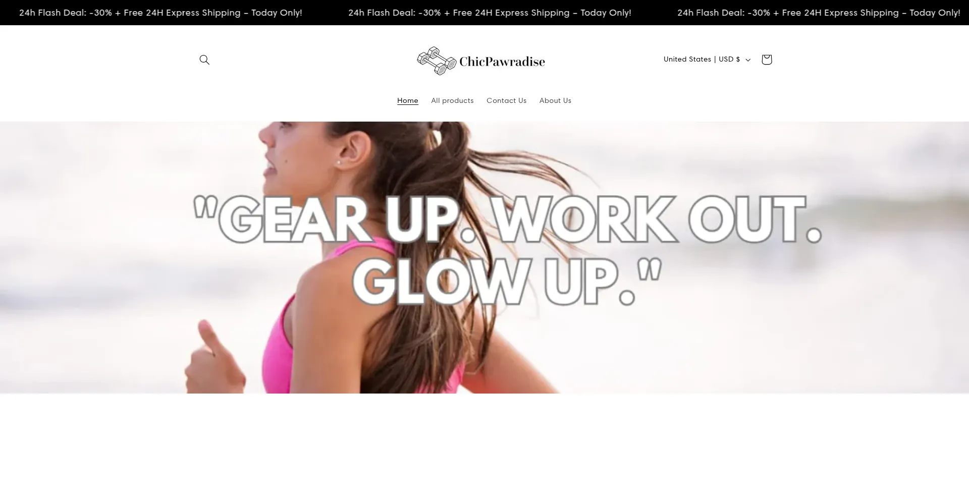 Website screenshot of Chicpawradise.com