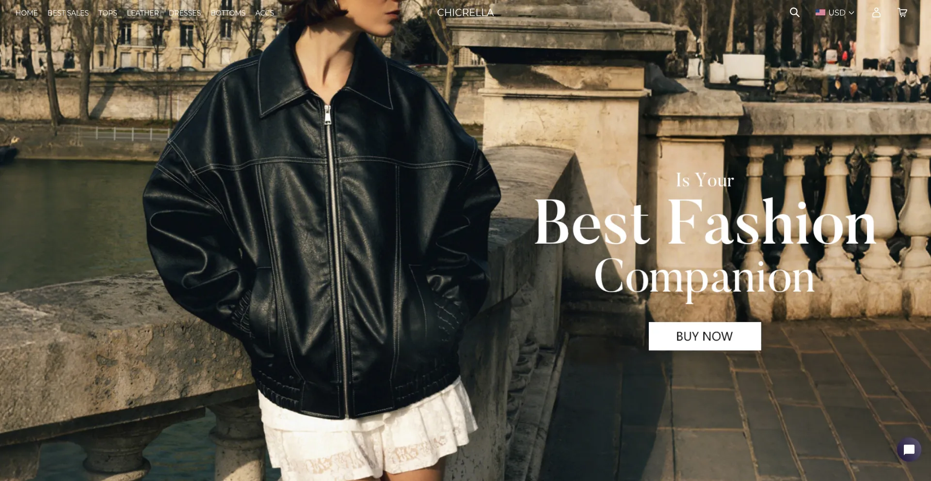 Website screenshot of Chicrella.com