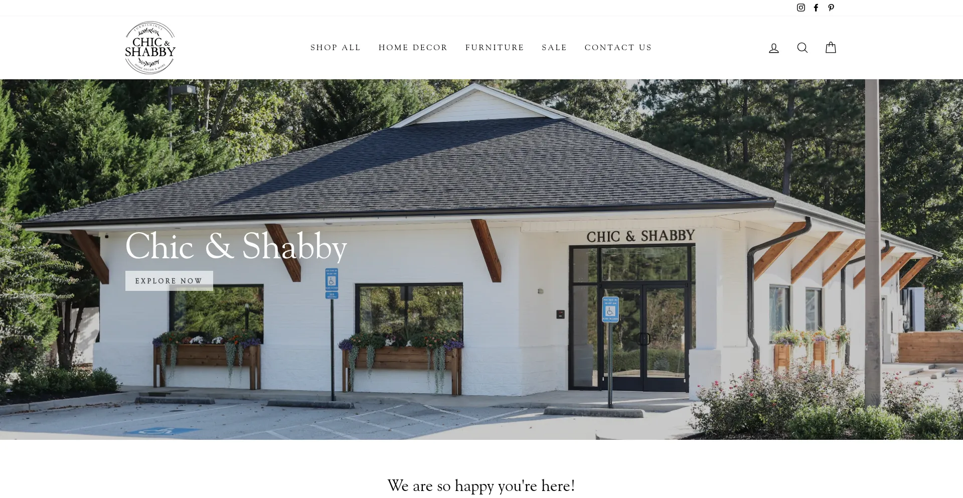 Website screenshot of Chicshabby.com