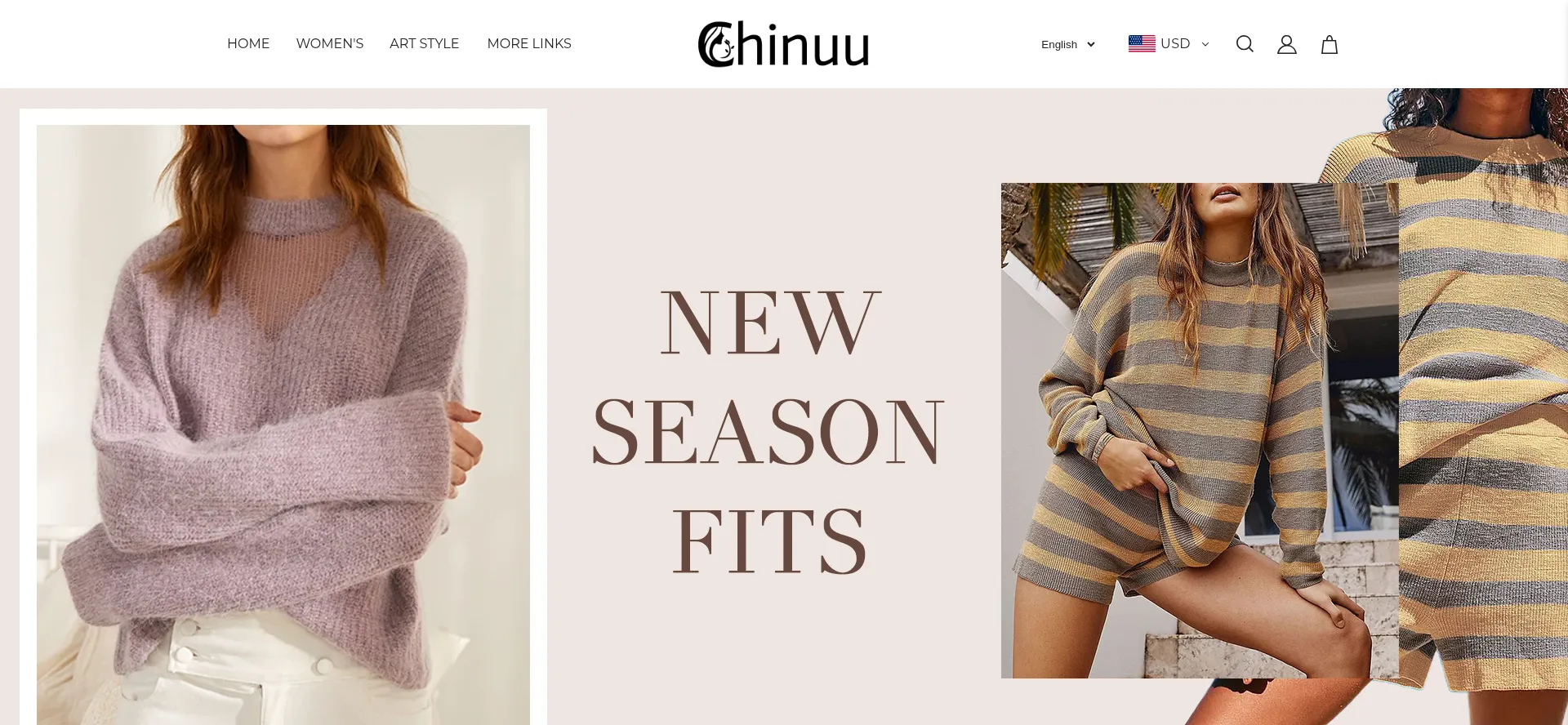 Website screenshot of Chinuu.com