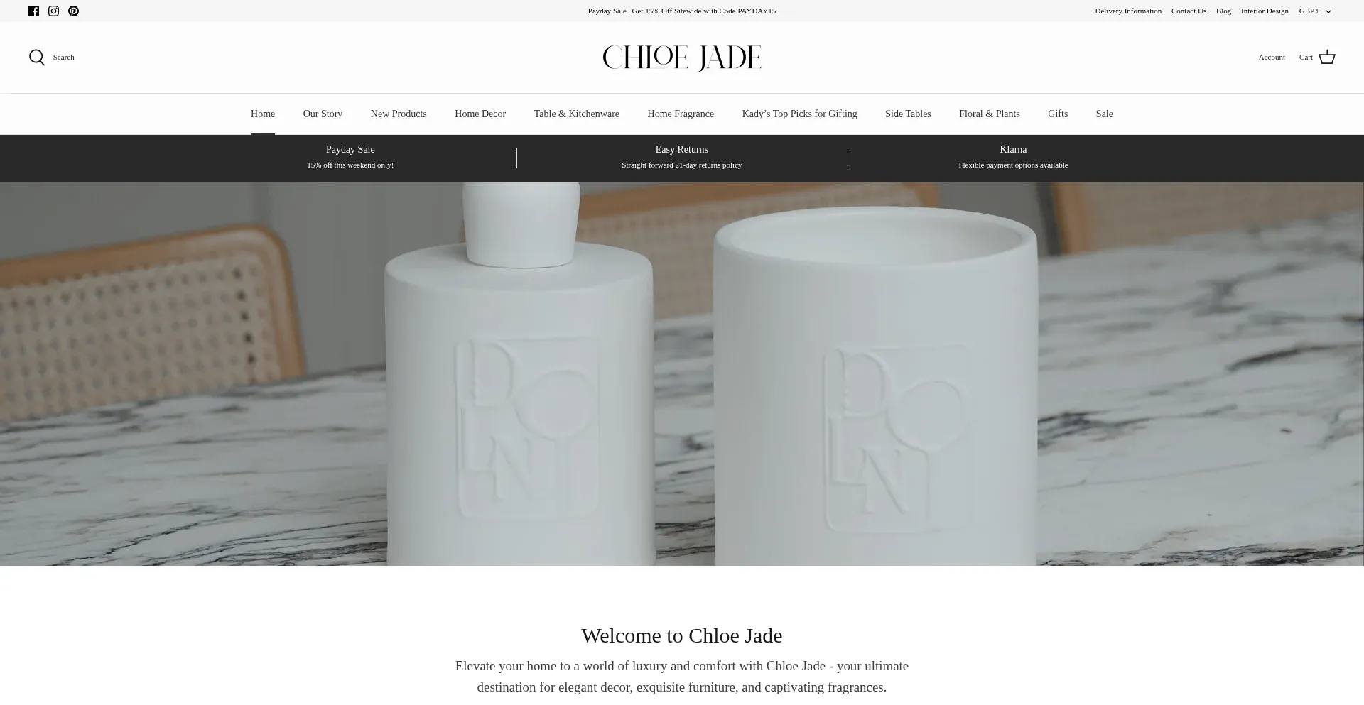 Chloejadehome.com Screenshot