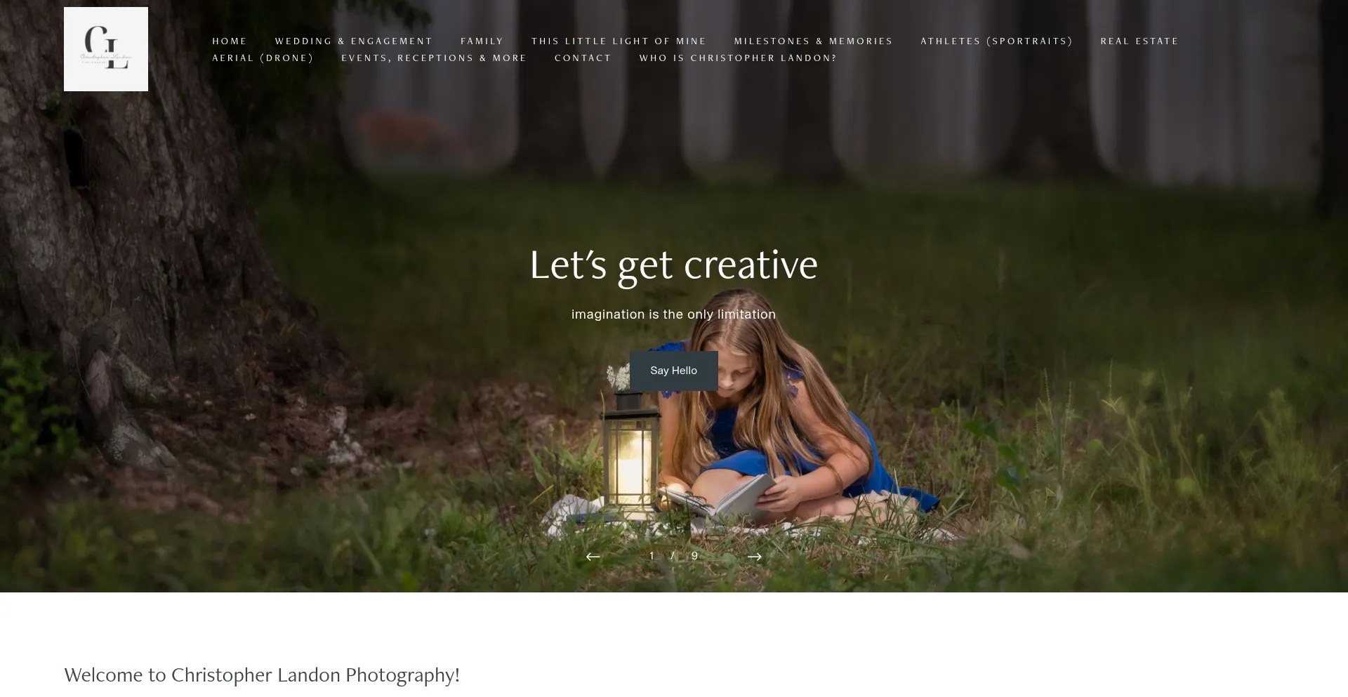 Christopherlandonphotography.com Screenshot