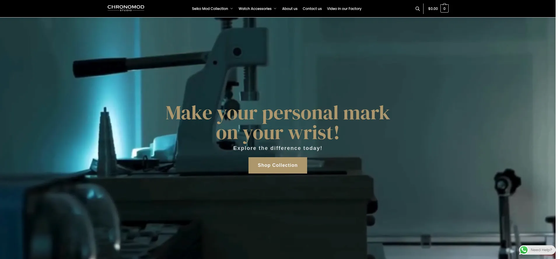 Website screenshot of Chronomodstudio.com