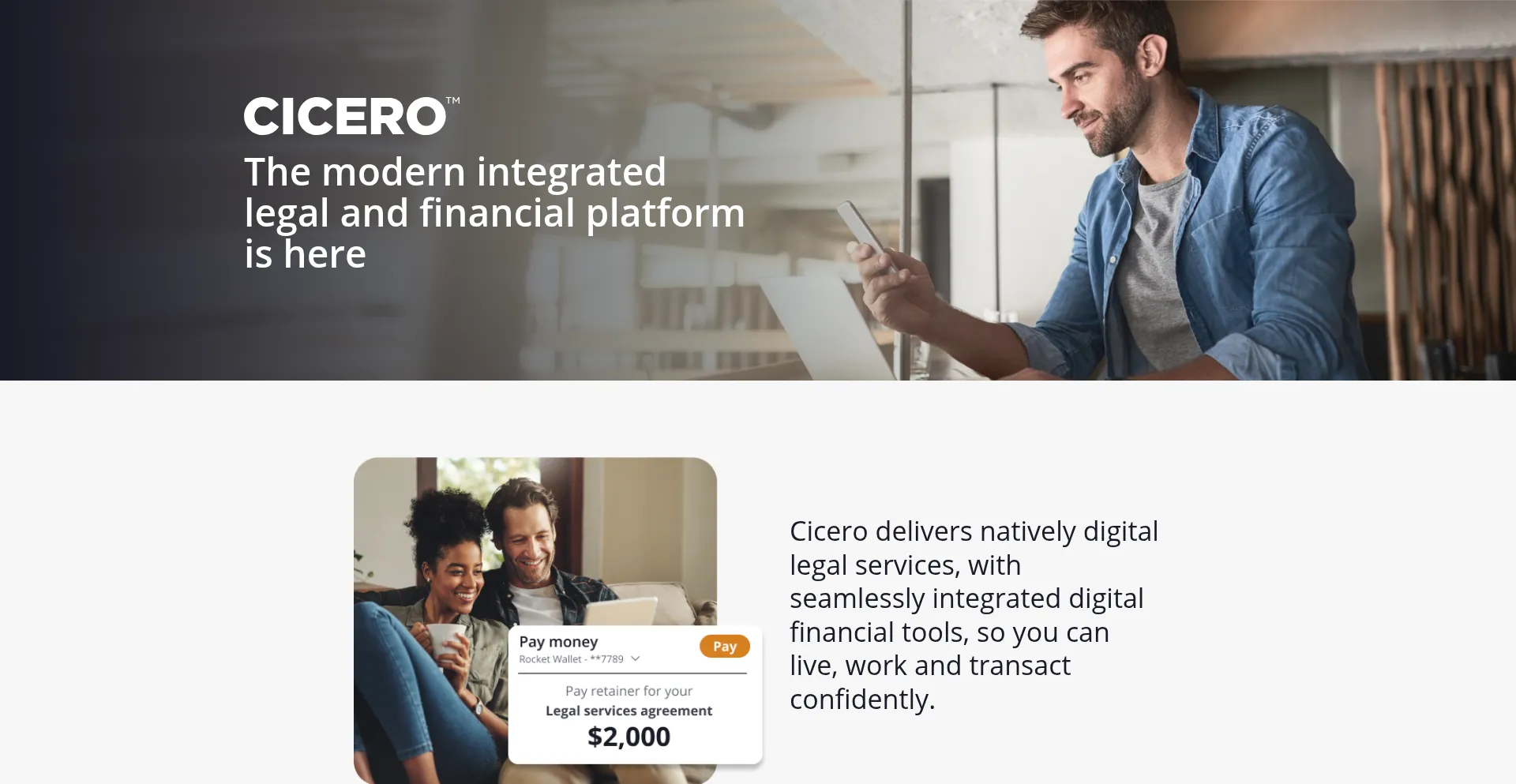 Website screenshot of Cicero.com