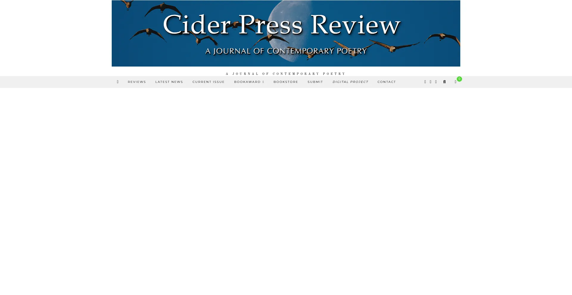 Website screenshot of Ciderpressreview.com