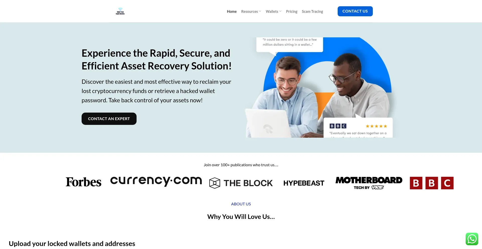 Website screenshot of Cifertrase.com